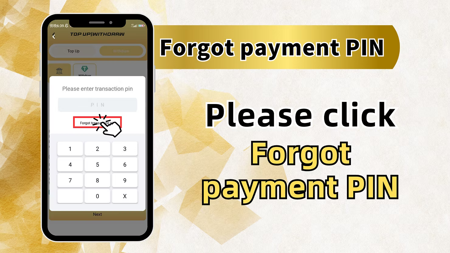 Change Payment PIN at LUCKYTOWN PLUS