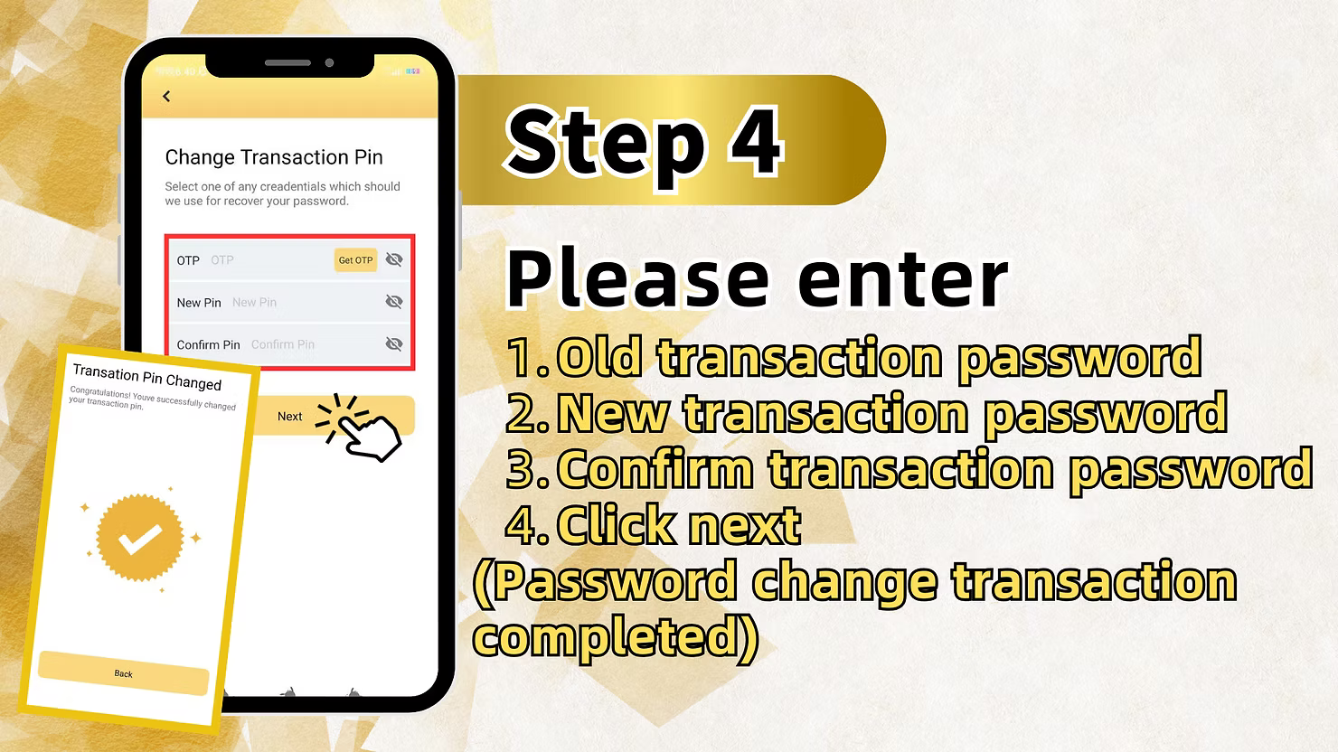 Forgot Transfer Password at LUCKYTOWN PLUS